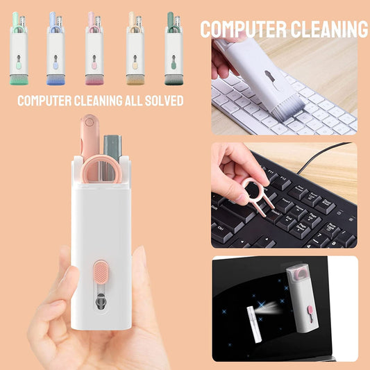 7-in-1 Electronic Cleaning Kit – Screen, Keyboard & AirPods Cleaner with Brush, Pen & Spray Bottle