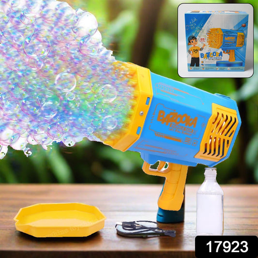 69-Hole Rechargeable Rocket Boom Bubble Gun – Powerful Bubble Blower Toy for Kids & Adults